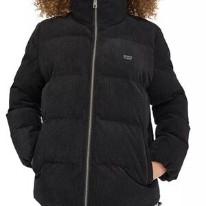 Levi’s Women’s Zoe Corduroy Puffer Jacket Size L  Back Fall Classic Staple